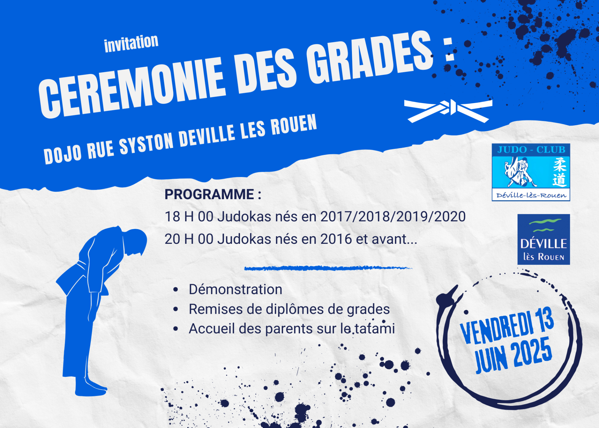Invitation ceremonie des grades 2025